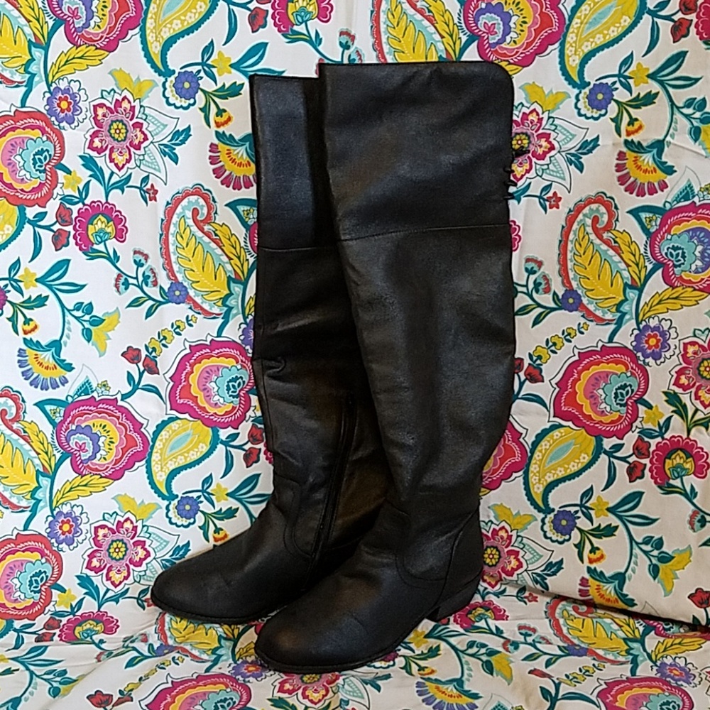 Black over the knee boots
